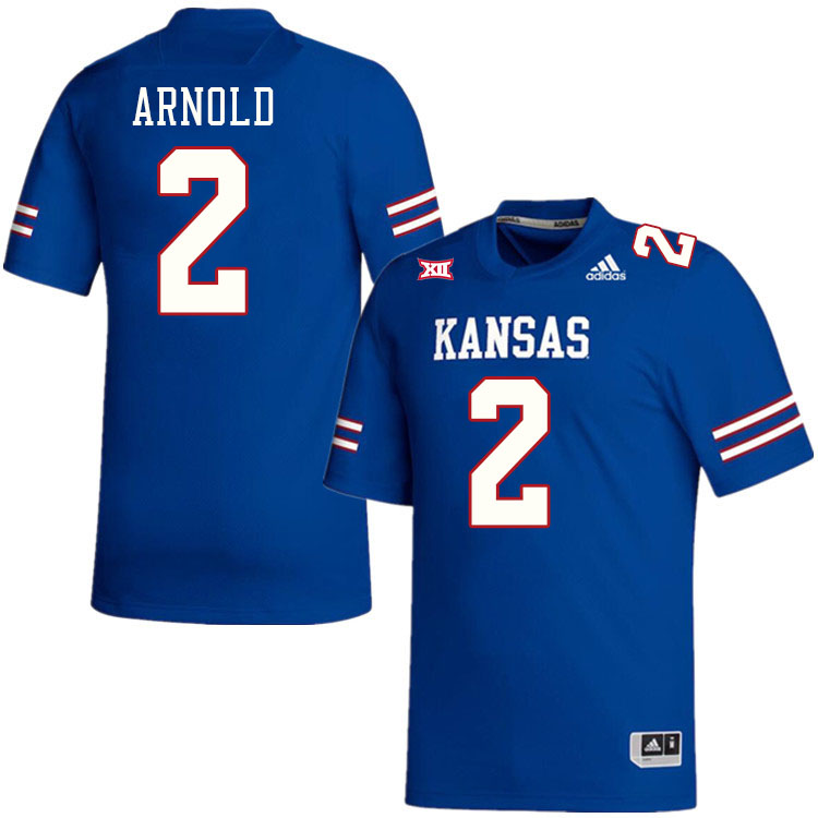 Men #2 Lawrence Arnold Kansas Jayhawks College Football Jerseys Stitched Sale-Royal